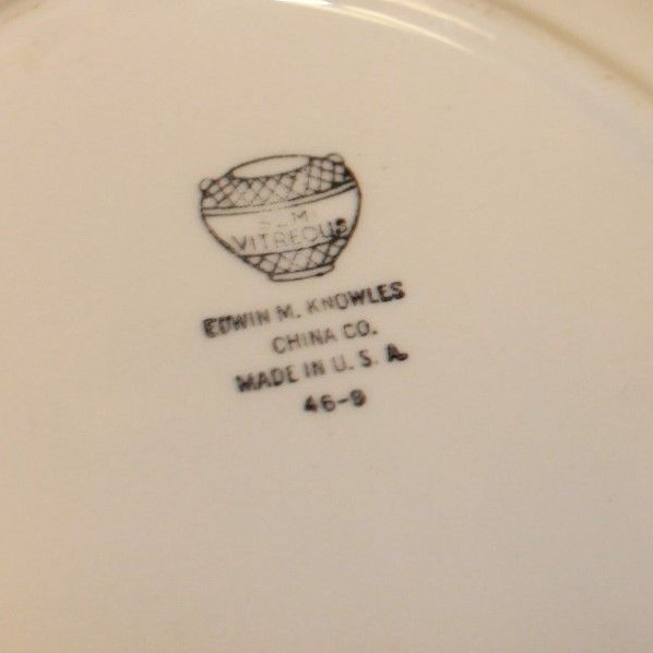 Platters Lot of 2, WS George Lido white, Edwin Knowles Homestead 46-9