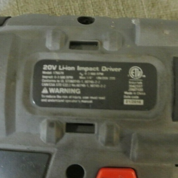 MASTER MECHANIC 176578 20V IMPACT DRIVER (4202-1 4C)