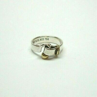 VINTAGE RETIRED TIFFANY & CO STERLING SILVER 925 18K GOLD
