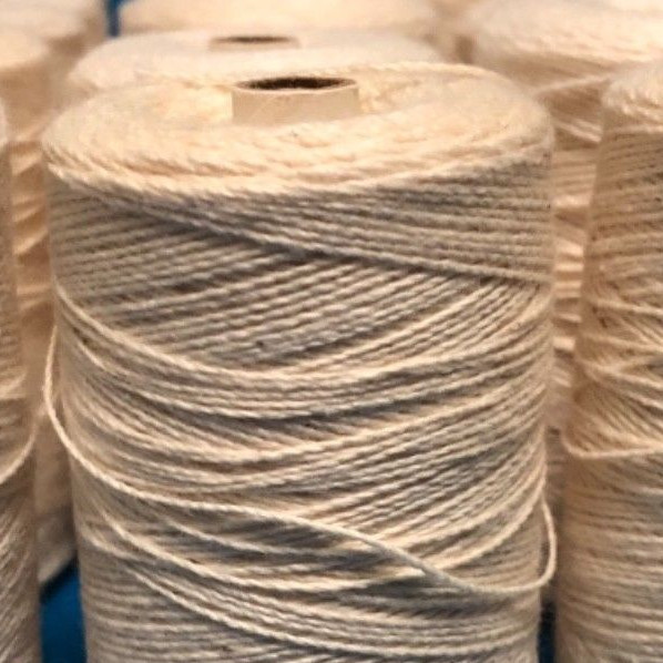 Lot of 48 10/2? Weaving Warp Yarn partial spools .11# each Natural Off White