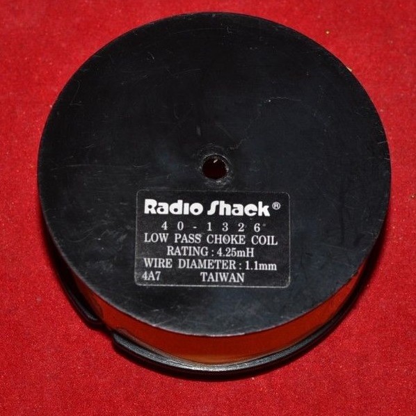 Radio Shack High Power Choke Coil 40-1326 Low Pass rating 4.25mH 1.1mm audio