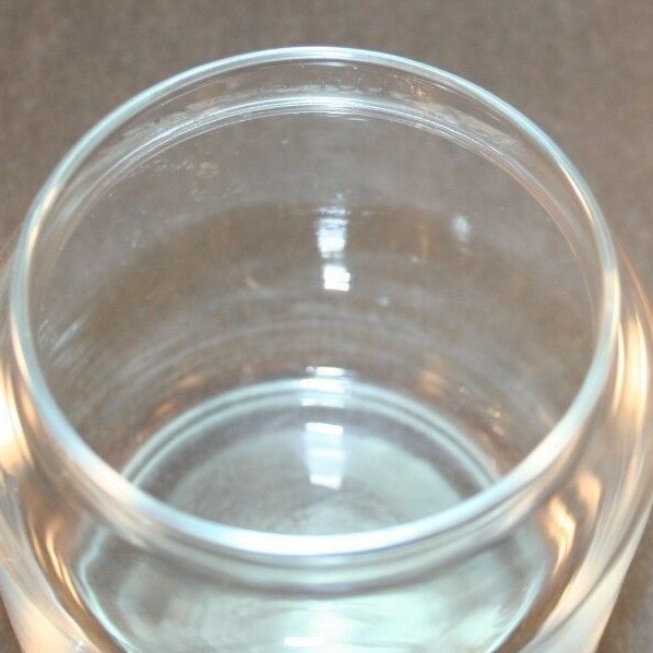 Vtg Round Apothecary Jar with Glass Lid w/Stopper Drug Store 5 1/2