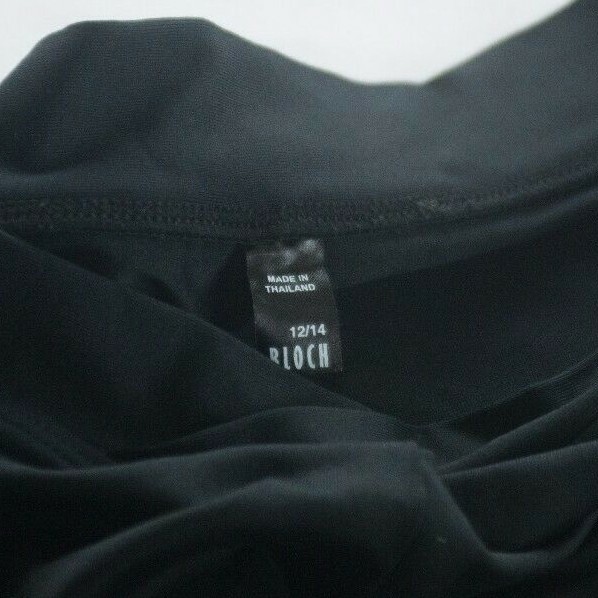 Bloch Dance Jazz V Front Boot Cut Black Pants Girls Size 12/14
