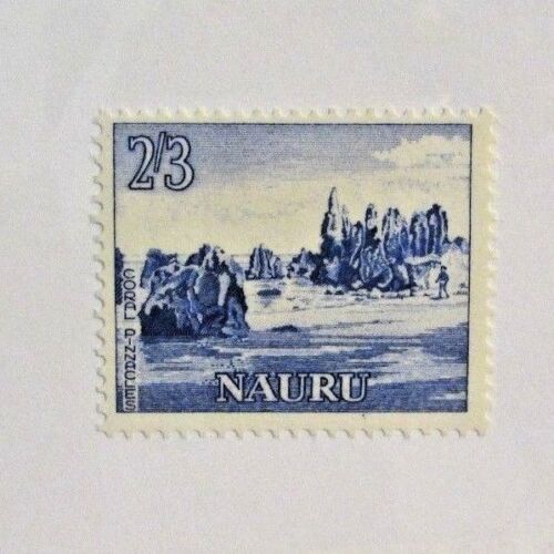 NAURU Sc #55 * MH, nature, coral pinnacles postage  stamp, Fine + 