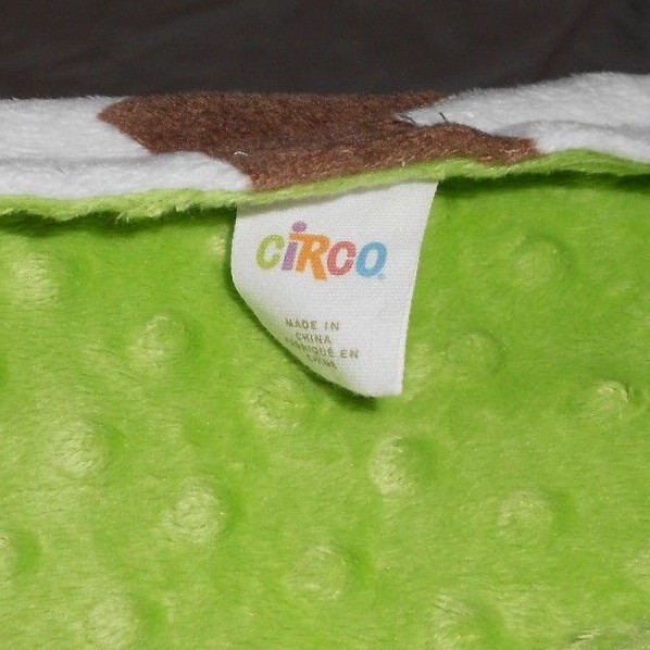 Target Circo Baby Blanket Chevron Zig Zag Stripe Green Minky Dot Bump Brown