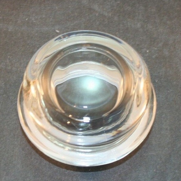 Vtg Round Apothecary Jar with Glass Lid w/Stopper Drug Store 5 1/2