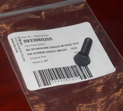 KTM 85SX 105SX 85 105 XC SX,SHIFT LEVER MOUNTING BOLT,SCREW 0933060205, M6X20
