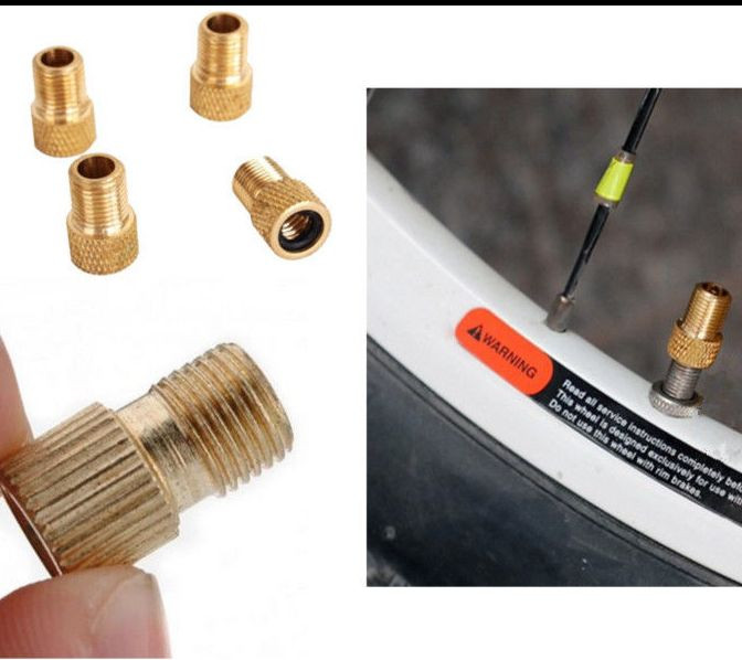 Cycle Bicycle Schrader Tube Road Adapter to Presta Valve Bike Pump 4x