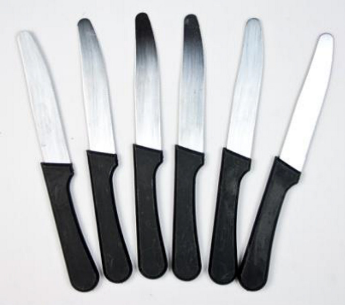 Set of 6 Stainless Steel Steak Knives Round Tip eBay