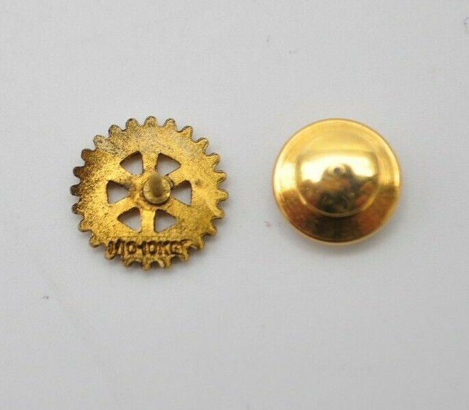 Vtg Rotary International 1/10 10K Gold Fraternal Member Pin Lapel Tie Tack