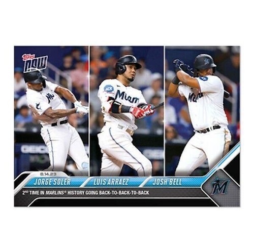 2023 TOPPS NOW #382 LUIS ARRAEZ Marlins NOW BATTING .390