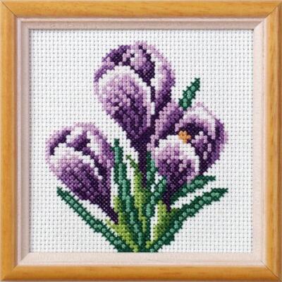 Orchidea Stamped Cross stitch kit Crocuses 7510