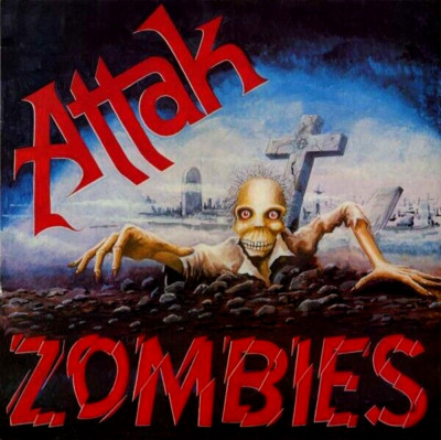 ATTAK - ZOMBIES LP GREEN VINYL RECORD + POSTER ex- Blitz, punk rock, oi! music