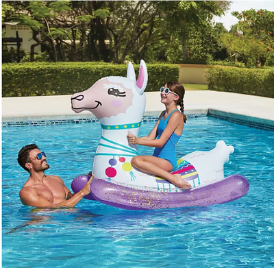 Inflatable llama store pool toy