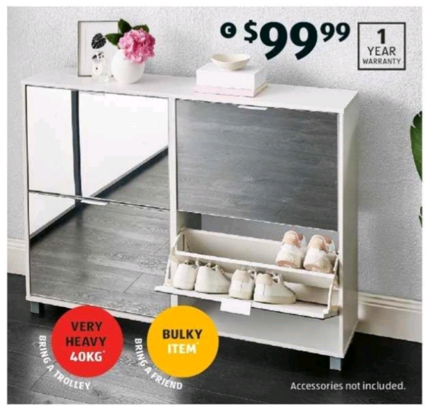 Aldi Mirrored Shoe Cabinet Other Furniture Gumtree Australia