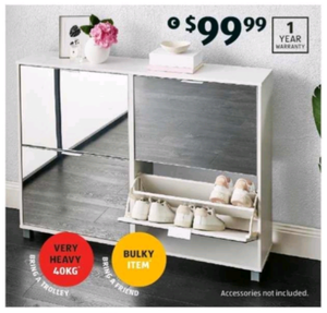 Aldi Mirrored Shoe Cabinet Other Furniture Gumtree Australia