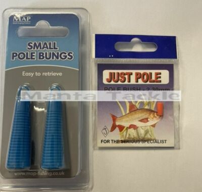 NEW 2 x Map Small Pole Whip Bungs + 2.3mm Ptfe Bush