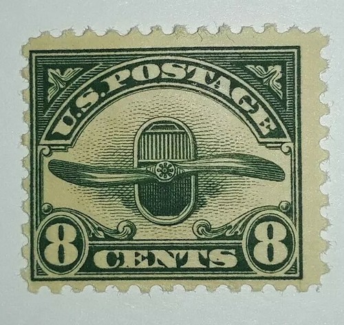 Travelstamps:1923 US Stamps Scott # C4 Airplane Propeller 8 cents mint og hinged