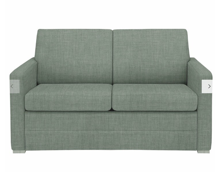 John Lewis Siesta Sofa Bed with Foam Mattress USED Green Fabric Small