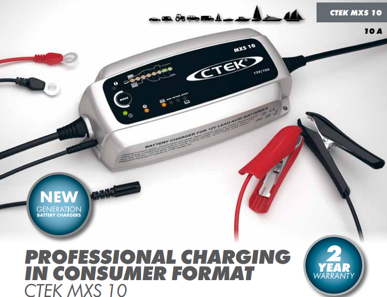 CTEK MXS 10 12V 10 Amp Smart AGM/Gel Battery Charger for Car Boat Caravan RV eBay