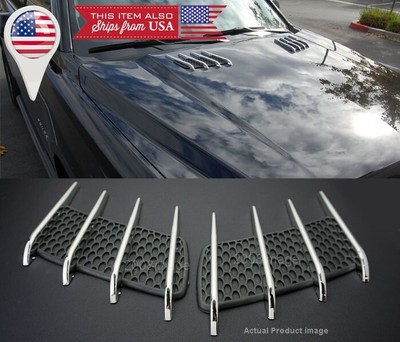 1 Pair Euro Hood Engine Vent Grill Louvered Scoop Cover Panel For BMW !!USA!!