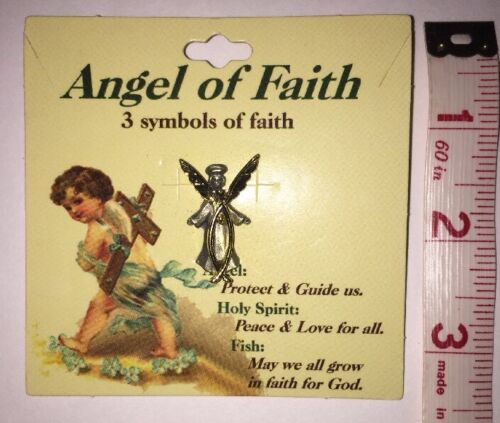 Angel of Faith Tack Pin: Three Symbols of Faith - Angel/Holy S...