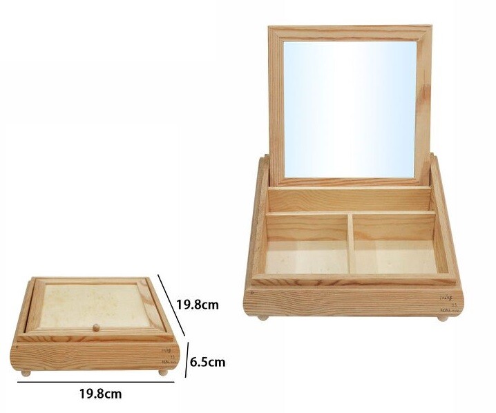 Portagioie Porta Gioie Gioielli Con Specchio Legno Naturale Scomparti 53433a dfh