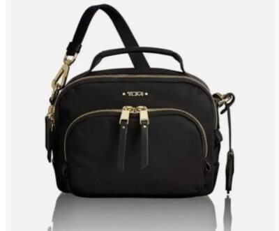 New TUMI Claudia Crossbody Black Nylon eBay