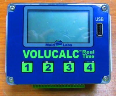  VOLUCALC 12 VDC REAL TIME VOLUMETRIC FLOW METER 10-26 VDC MAX 2A 15A-75A-ALT