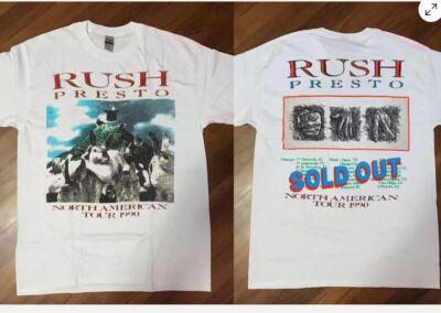 990 Rush Presto North American Tour T-Shirt Cotton Size S-5XL