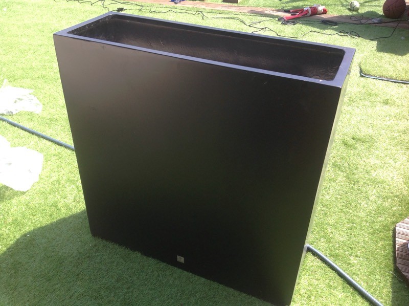 Tall matt black fibreglass trough planter in Earley, Berkshire Gumtree