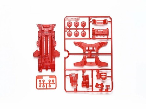 Tamiya 95630 1/32 Mini 4WD Parts VZ Chassis Set Red Edition