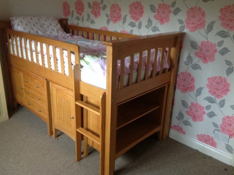 Marks & Spencer Wooden Cabin Bed Mid Sleeper in Ingleby Barwick