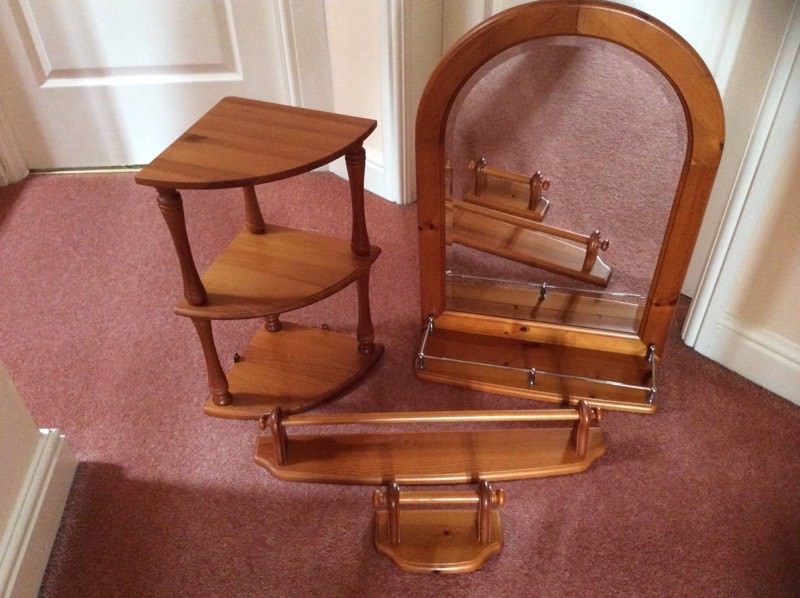 John Lewis Traditional Antique Pine Bathroom Accessories in Nuthall