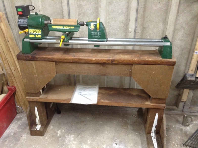 Record Power DML 24X woodturning wood lathe with stand in Aston