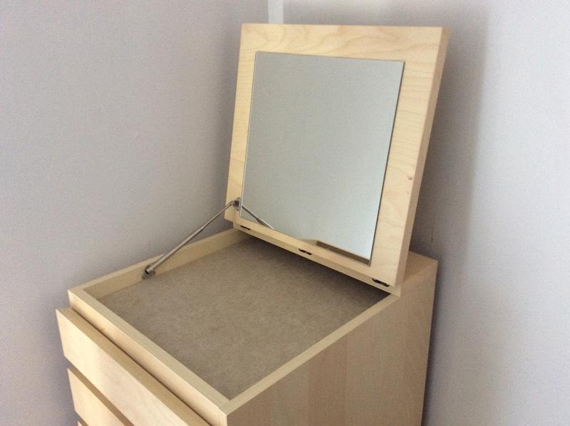 IKEA Malm birch veneer vanity unit discontinued veneer finish in