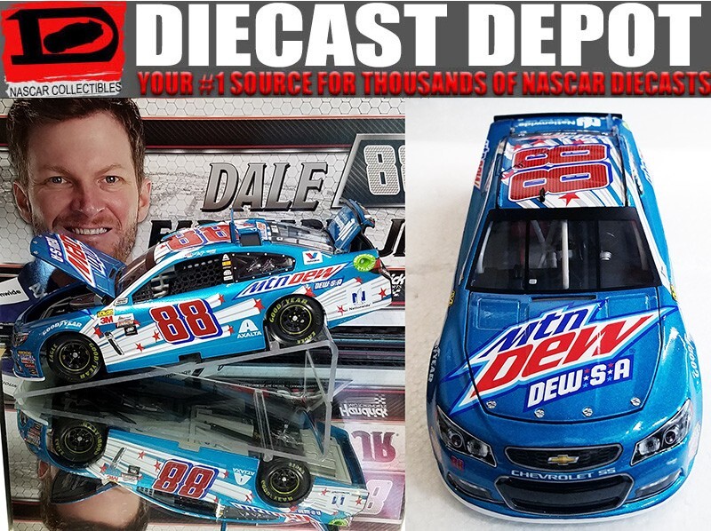 DALE EARNHARDT JR 2017 DEW-S-A MOUNTAIN DEW PATRIOTIC 1/24 A