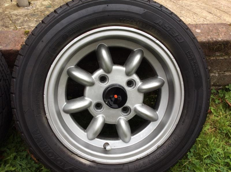 Classic Mini 5.5 x 12 Minilite style Wheels and Tyres in Tunbridge