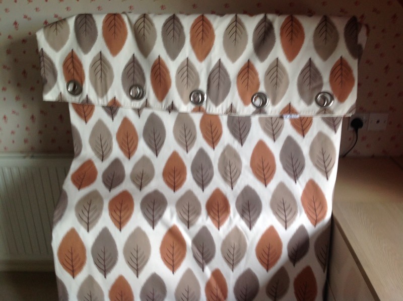 Fully Lined Curtains Burnt Orange Beige Cream In Wisbech