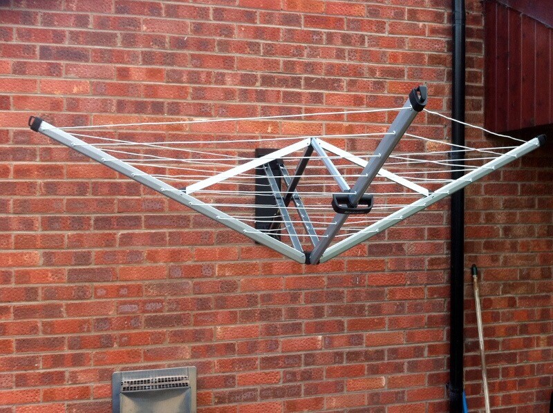 Brabantia WallFix Wall Mounted Clothes Outdoor Airer Washing Line in