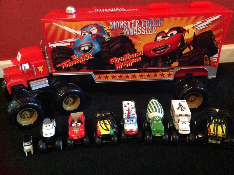 Very rare! Disney cars Mack Monster Truck Wrassler Carry case in Beverley, East Yorkshire