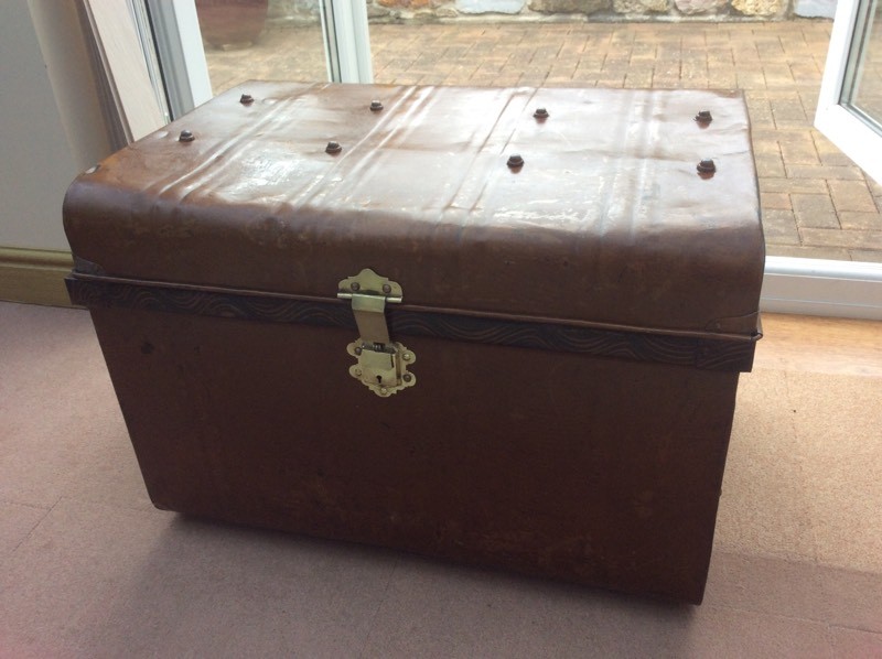 LARGE VINTAGE METAL STORAGE TRUNK in Plymouth, Devon Gumtree