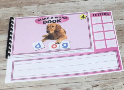 MAKE A WORD - Vowel O words - w/ letter tiles - Interactive Learning Book set