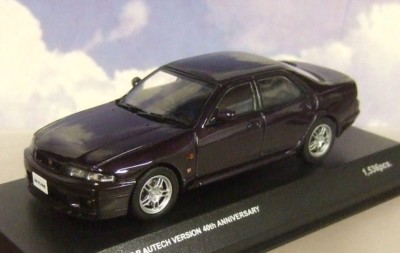 KYOSHO 1/43 1998 NISSAN SKYLINE GT-R AUTECH VERSION 40TH ANNIV. MIDNIGHT PURPLE