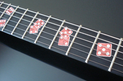 Las Vegas Rolling Dice RED PEARL Fret Marker Inlay Set Sticker for BASS & GUITAR
