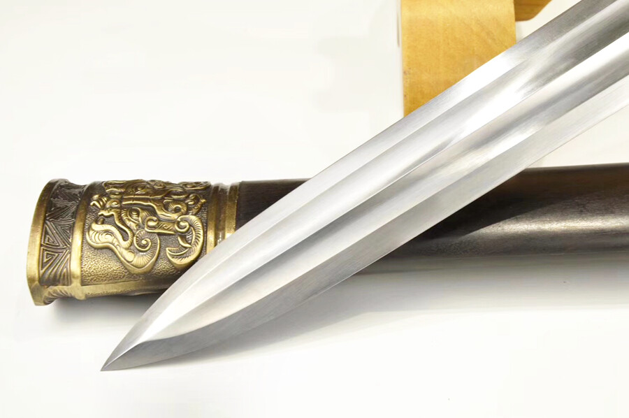 Double Blood Groove Blade Sharp Chinese KungFu Dao Sword WuShu Han Jian