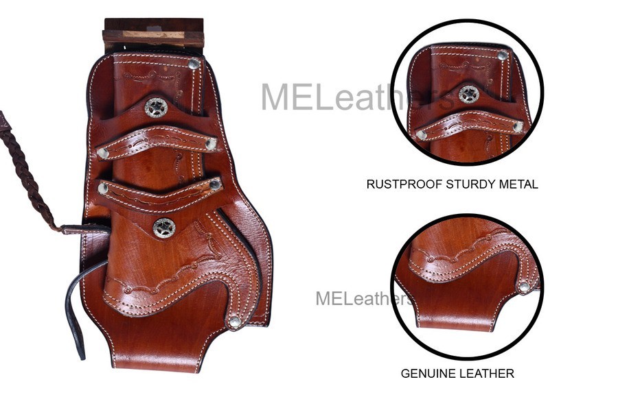 Only Holster Western Gun Cover Tooled Pure Leather Cowboy Style Revolver Pistol
