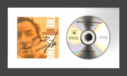 BRUCE SPRINGSTEEN SIGNED AUTOGRAPH THE RISING FRAMED CD