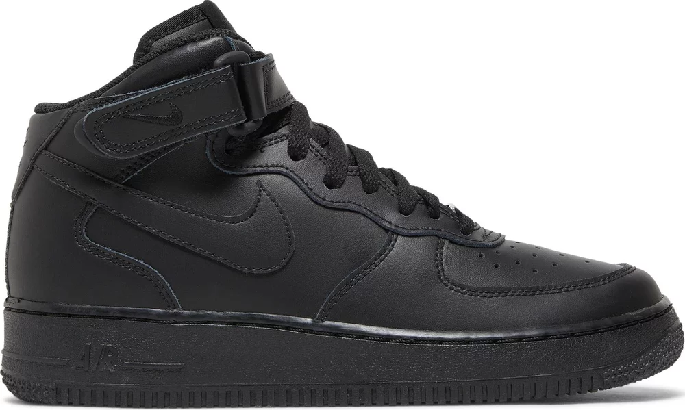 

Черные кроссовки Nike Air Force 1 Mid GS 314195-004 7 лет, женские, 8,5, Черный, Nike Air Force 1
