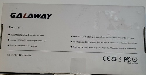 GALAWAY G1208 1200Mbps WiFi Range Extender Dual Band Repeater